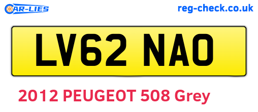 LV62NAO are the vehicle registration plates.