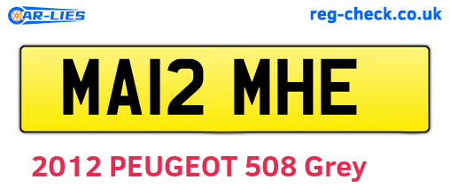 MA12MHE are the vehicle registration plates.