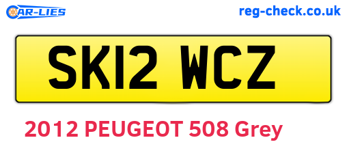 SK12WCZ are the vehicle registration plates.