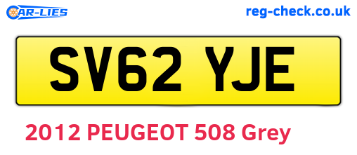 SV62YJE are the vehicle registration plates.