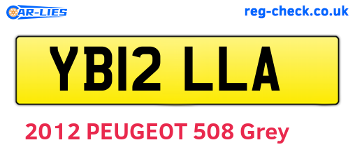 YB12LLA are the vehicle registration plates.