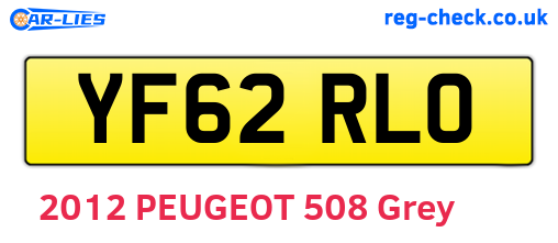 YF62RLO are the vehicle registration plates.