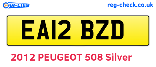 EA12BZD are the vehicle registration plates.