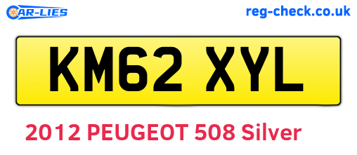 KM62XYL are the vehicle registration plates.