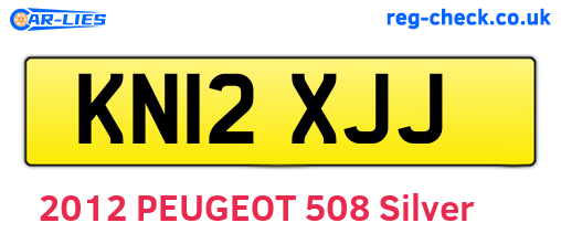 KN12XJJ are the vehicle registration plates.