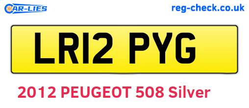 LR12PYG are the vehicle registration plates.