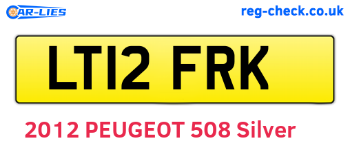 LT12FRK are the vehicle registration plates.