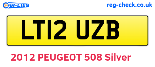 LT12UZB are the vehicle registration plates.