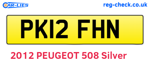 PK12FHN are the vehicle registration plates.