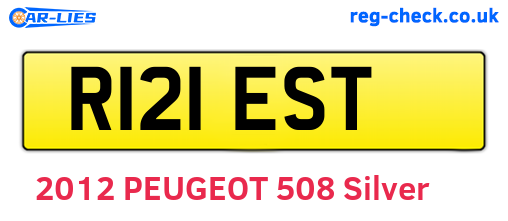 R121EST are the vehicle registration plates.
