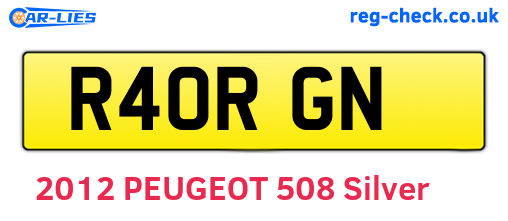 R40RGN are the vehicle registration plates.