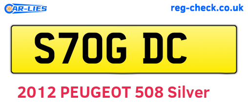 S70GDC are the vehicle registration plates.