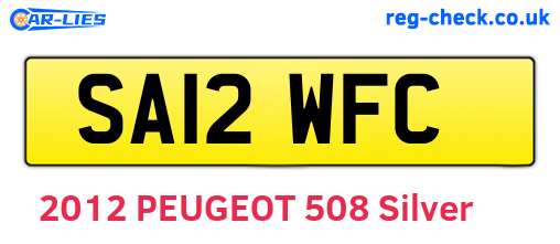 SA12WFC are the vehicle registration plates.