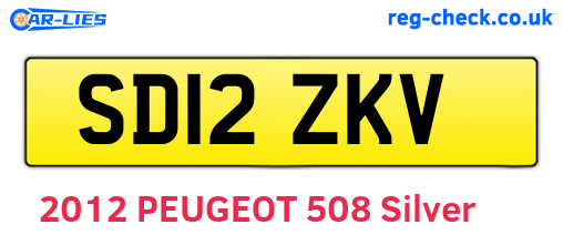 SD12ZKV are the vehicle registration plates.