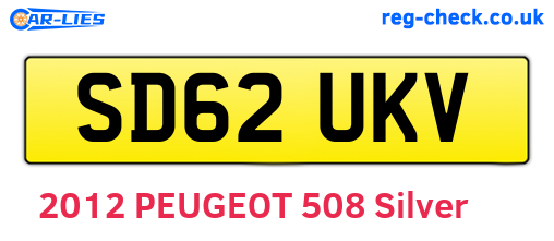 SD62UKV are the vehicle registration plates.