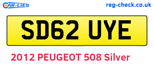 SD62UYE are the vehicle registration plates.