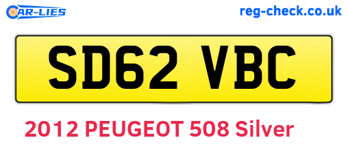 SD62VBC are the vehicle registration plates.