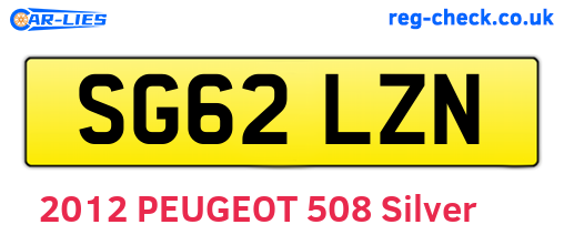 SG62LZN are the vehicle registration plates.