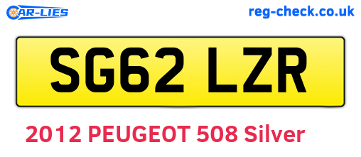 SG62LZR are the vehicle registration plates.