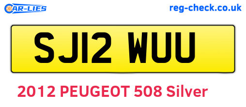 SJ12WUU are the vehicle registration plates.