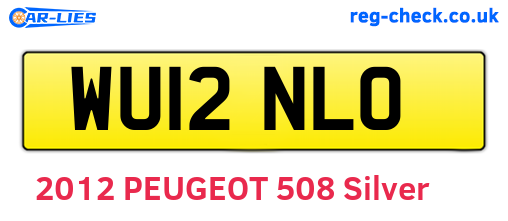 WU12NLO are the vehicle registration plates.