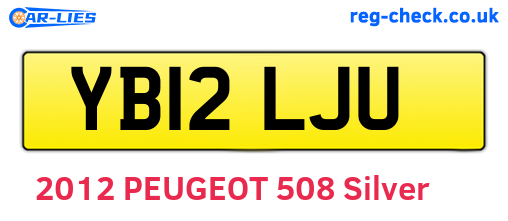 YB12LJU are the vehicle registration plates.