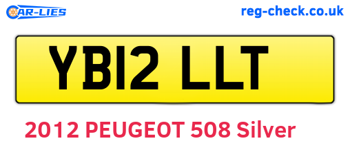 YB12LLT are the vehicle registration plates.