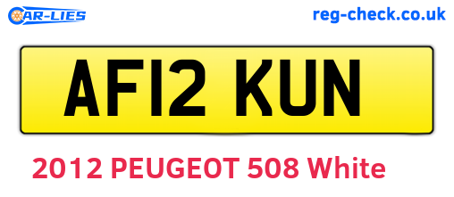 AF12KUN are the vehicle registration plates.