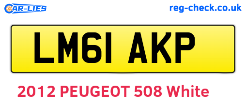 LM61AKP are the vehicle registration plates.