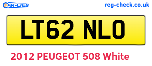LT62NLO are the vehicle registration plates.