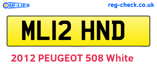 ML12HND are the vehicle registration plates.