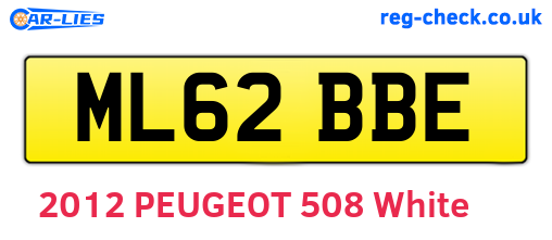 ML62BBE are the vehicle registration plates.