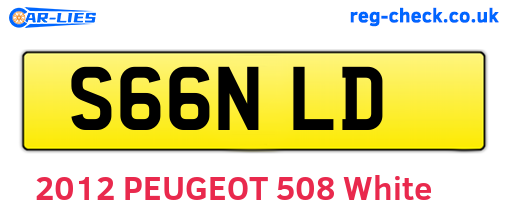 S66NLD are the vehicle registration plates.