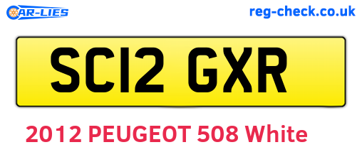 SC12GXR are the vehicle registration plates.