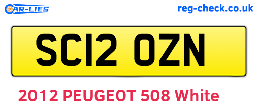 SC12OZN are the vehicle registration plates.