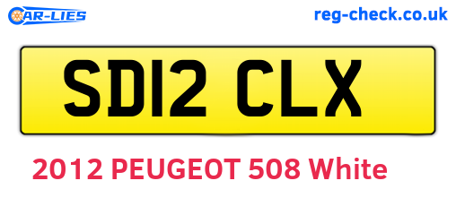 SD12CLX are the vehicle registration plates.
