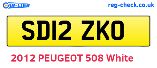 SD12ZKO are the vehicle registration plates.