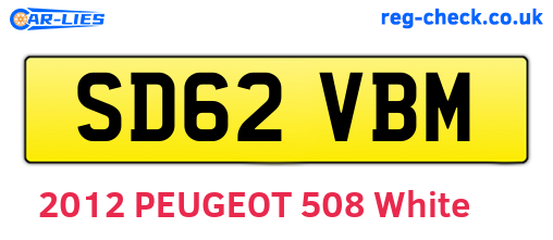 SD62VBM are the vehicle registration plates.