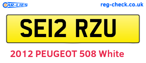 SE12RZU are the vehicle registration plates.