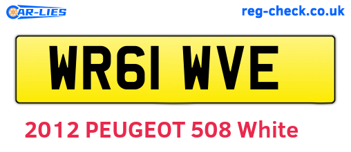 WR61WVE are the vehicle registration plates.
