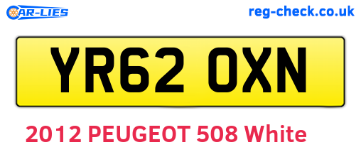 YR62OXN are the vehicle registration plates.