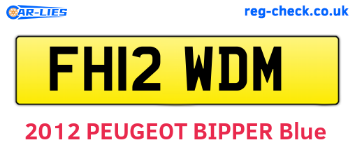 FH12WDM are the vehicle registration plates.