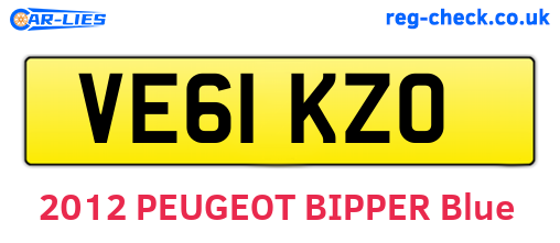 VE61KZO are the vehicle registration plates.