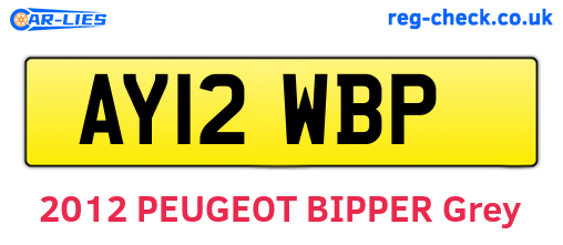 AY12WBP are the vehicle registration plates.