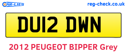 DU12DWN are the vehicle registration plates.