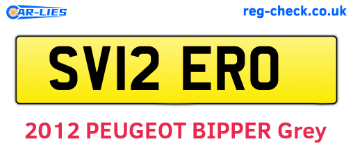 SV12ERO are the vehicle registration plates.