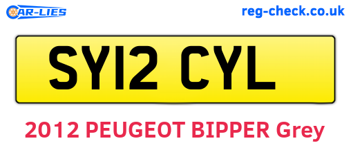 SY12CYL are the vehicle registration plates.