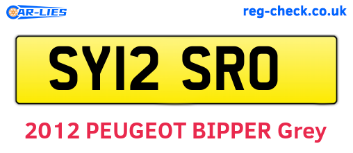 SY12SRO are the vehicle registration plates.