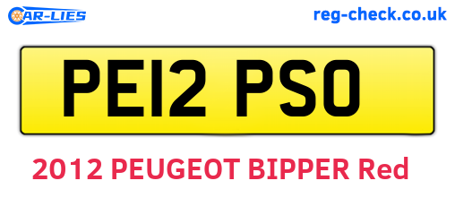 PE12PSO are the vehicle registration plates.