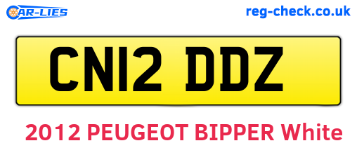 CN12DDZ are the vehicle registration plates.